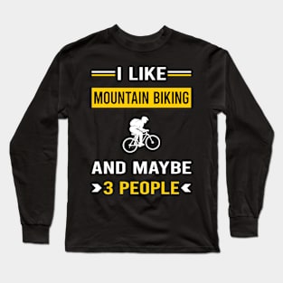 3 People Mountain Biking MTB Long Sleeve T-Shirt